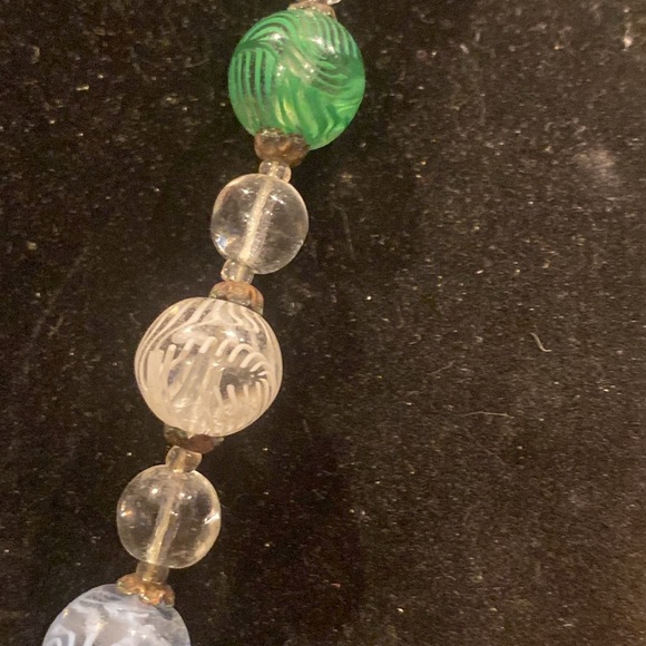 1960’s Czech Glass Beaded Necklace Spring Ring Clasp.Multiple colors - Picture 4 of 8